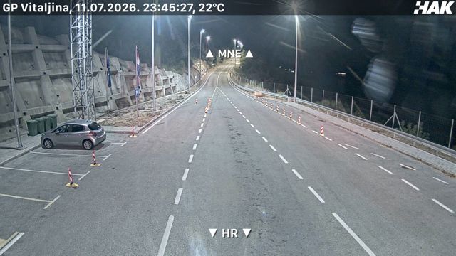 Live HAK camera at Kobila / Vitaljina border crossing