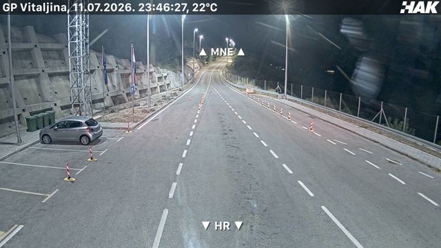 Live HAK camera at Kobila / Vitaljina border crossing