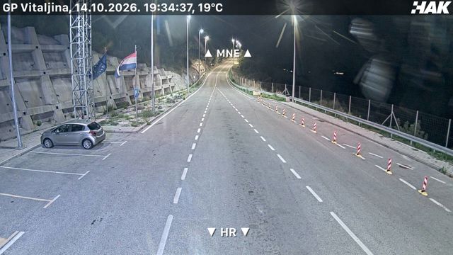Live HAK camera at Kobila / Vitaljina border crossing