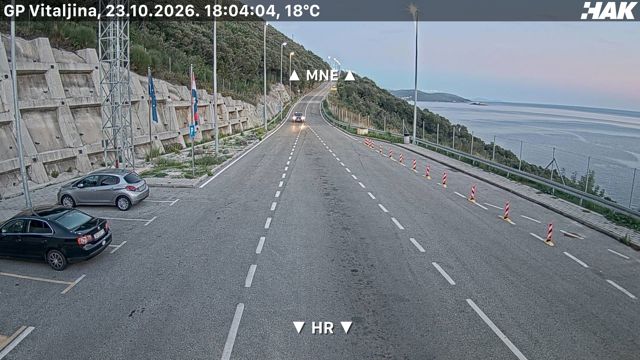Live HAK camera at Kobila / Vitaljina border crossing