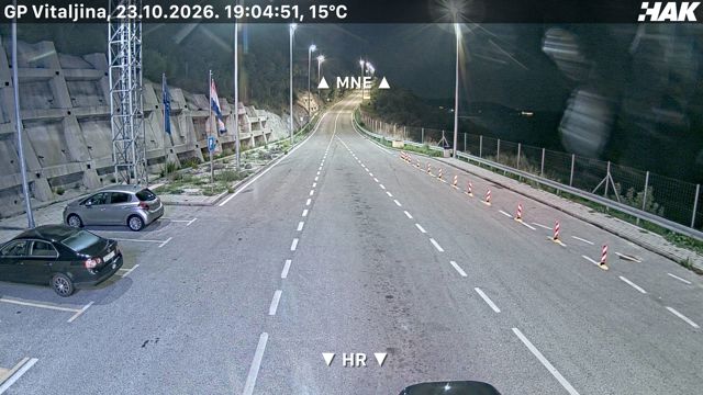 Live HAK camera at Kobila / Vitaljina border crossing