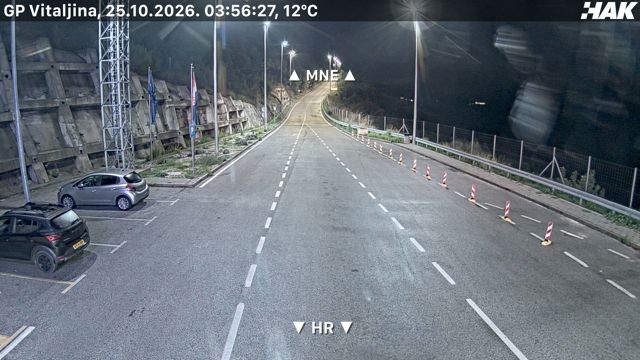 Live HAK camera at Kobila / Vitaljina border crossing