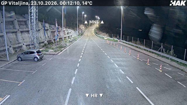 Live HAK camera at Kobila / Vitaljina border crossing